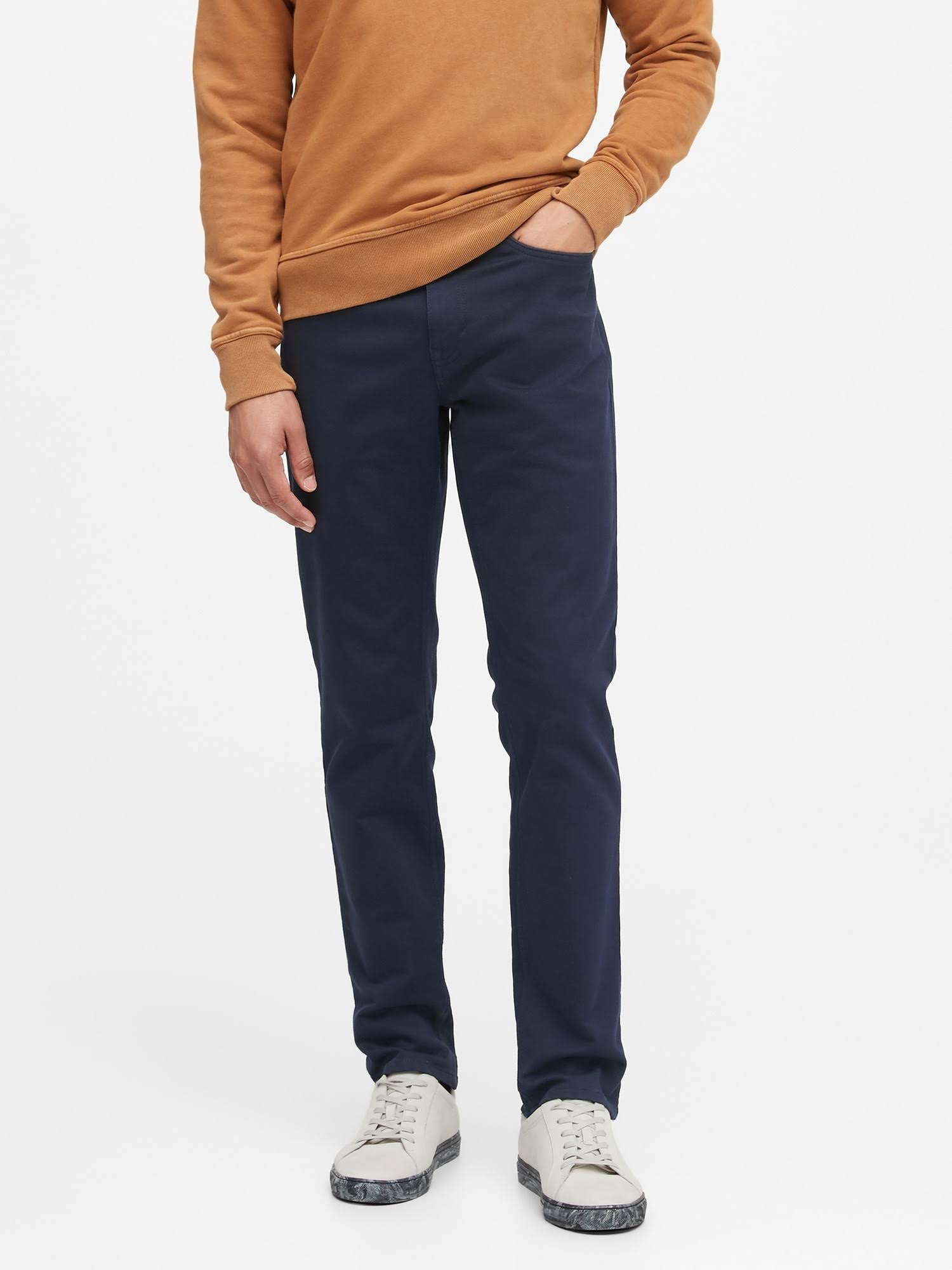 Banana Republic Men's Slim Traveler Pant Navy Size 32W 30L