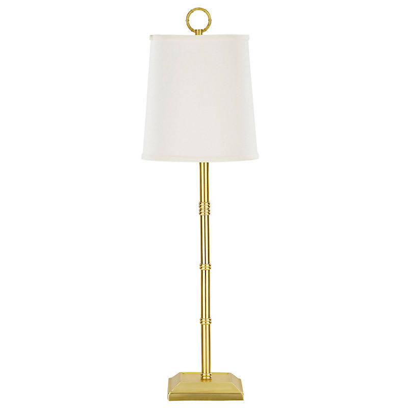 Bamboo Buffet Lamp French Gray Riverbed Drum - Ballard Designs