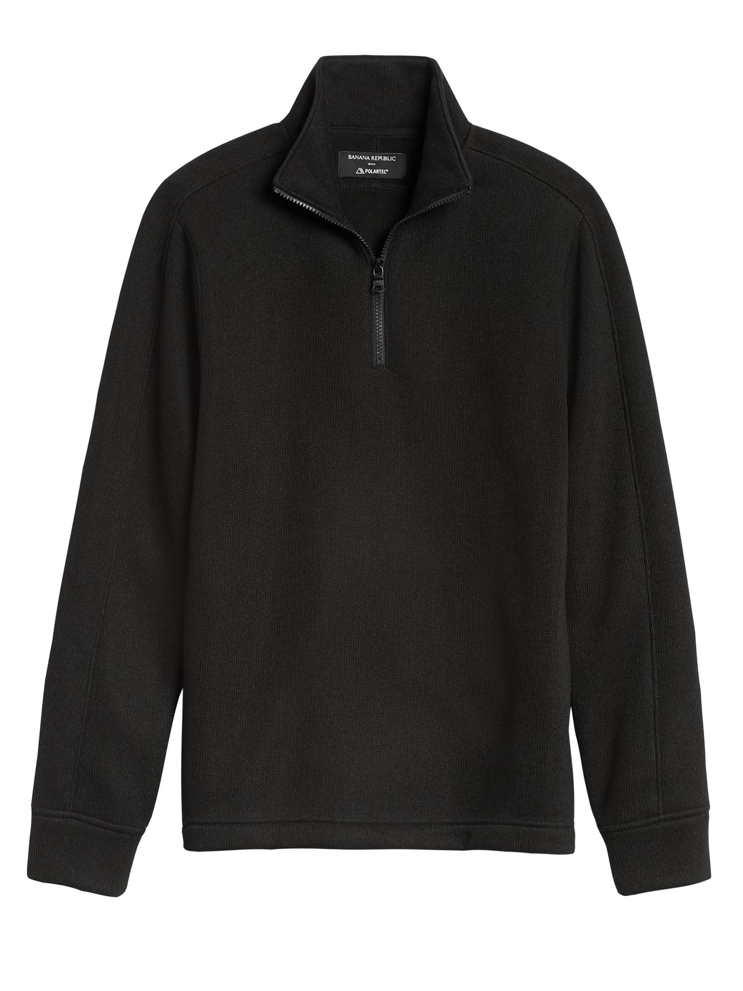Banana Republic Men's Polartec Sweater Fleece Sweatshirt Black Size XXS
