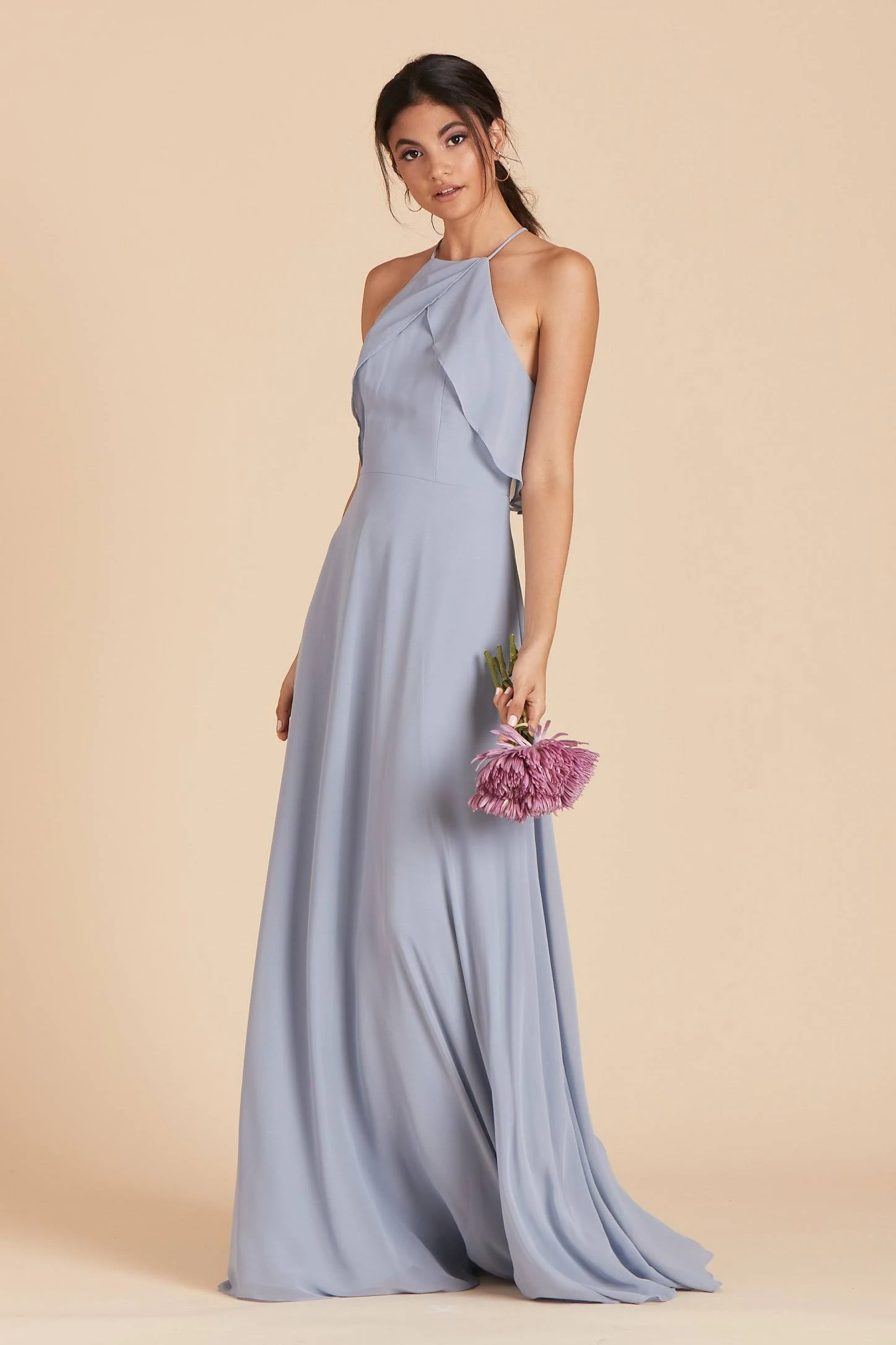 Jules Chiffon Bridesmaid Dress in Dusty Blue XL / Dusty Blue