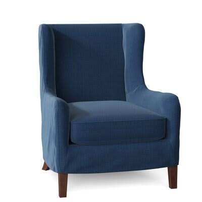 Adamstown 33x22 Wide Wingback Chair Body Fabric: Classic Indigo
