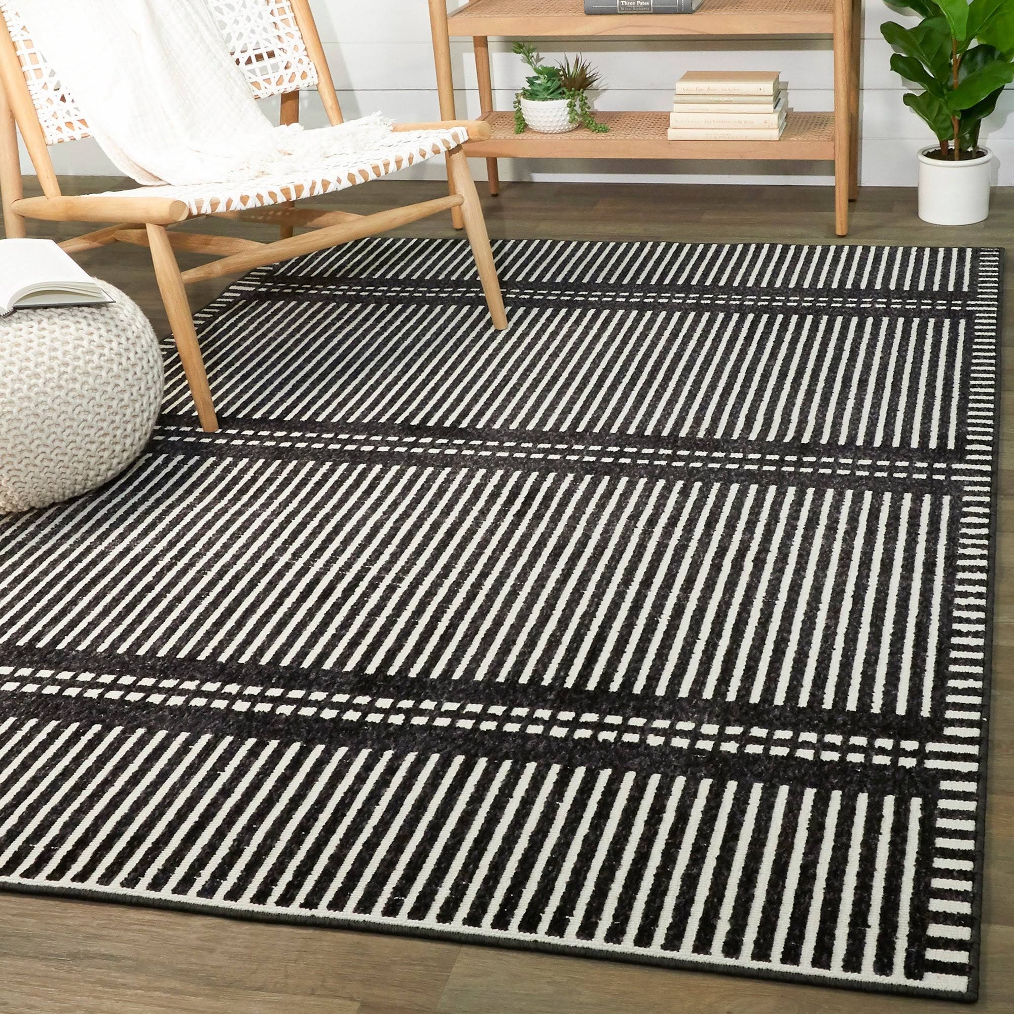 Sinclair Contemporary Area Rug - 2&7x22 x 7& Runner - Charcoal