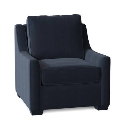 Birch Lane Godwin 33x22 Wide Armchair Body Fabric: Spinnsol Indigo