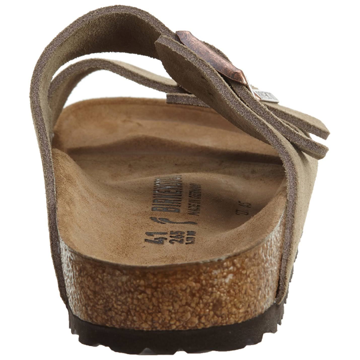 Birkenstock Men's Arizona Suede Narrow Sandals,Taupe, 9.5