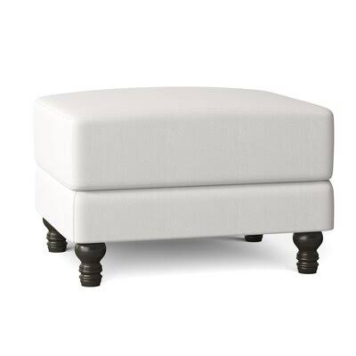 Birch Lane Montgomery 31x22 Rectangle Standard Ottoman Body Fabric: Classic Bleach White