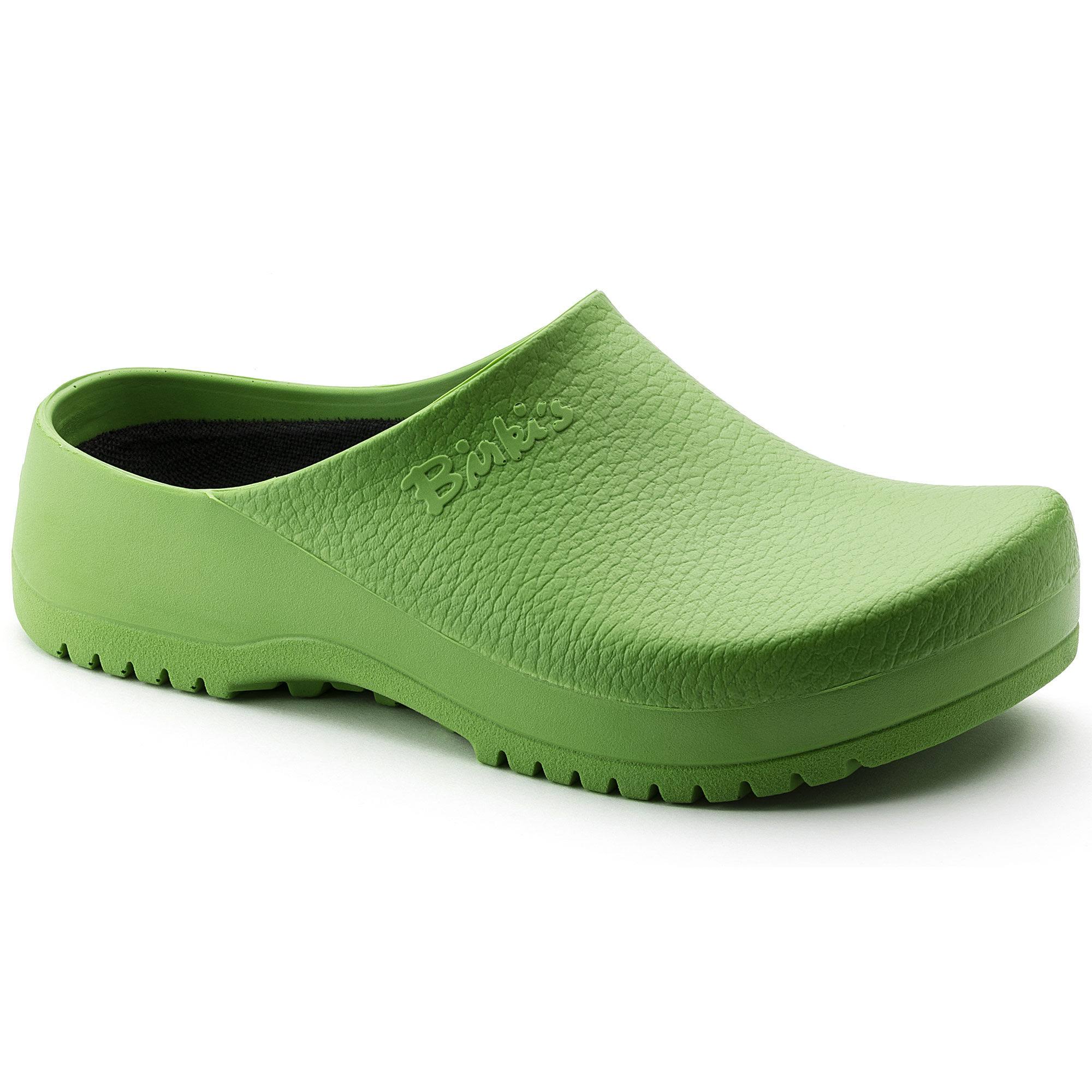 Birkenstock Super-Birki Polyurethane Apple Green Clogs for Medical Professionals - Designed to Maintain Safety Standards