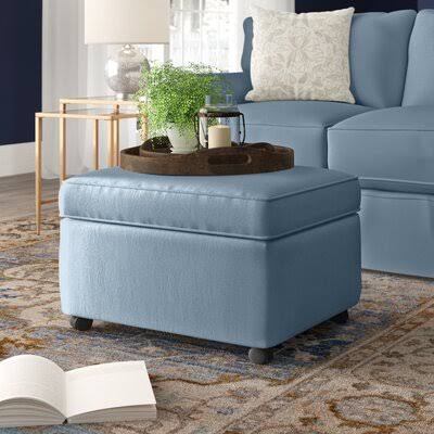 Birch Lane Manning 28x22 Rectangle Standard Ottoman Body Fabric: Ronan Linen