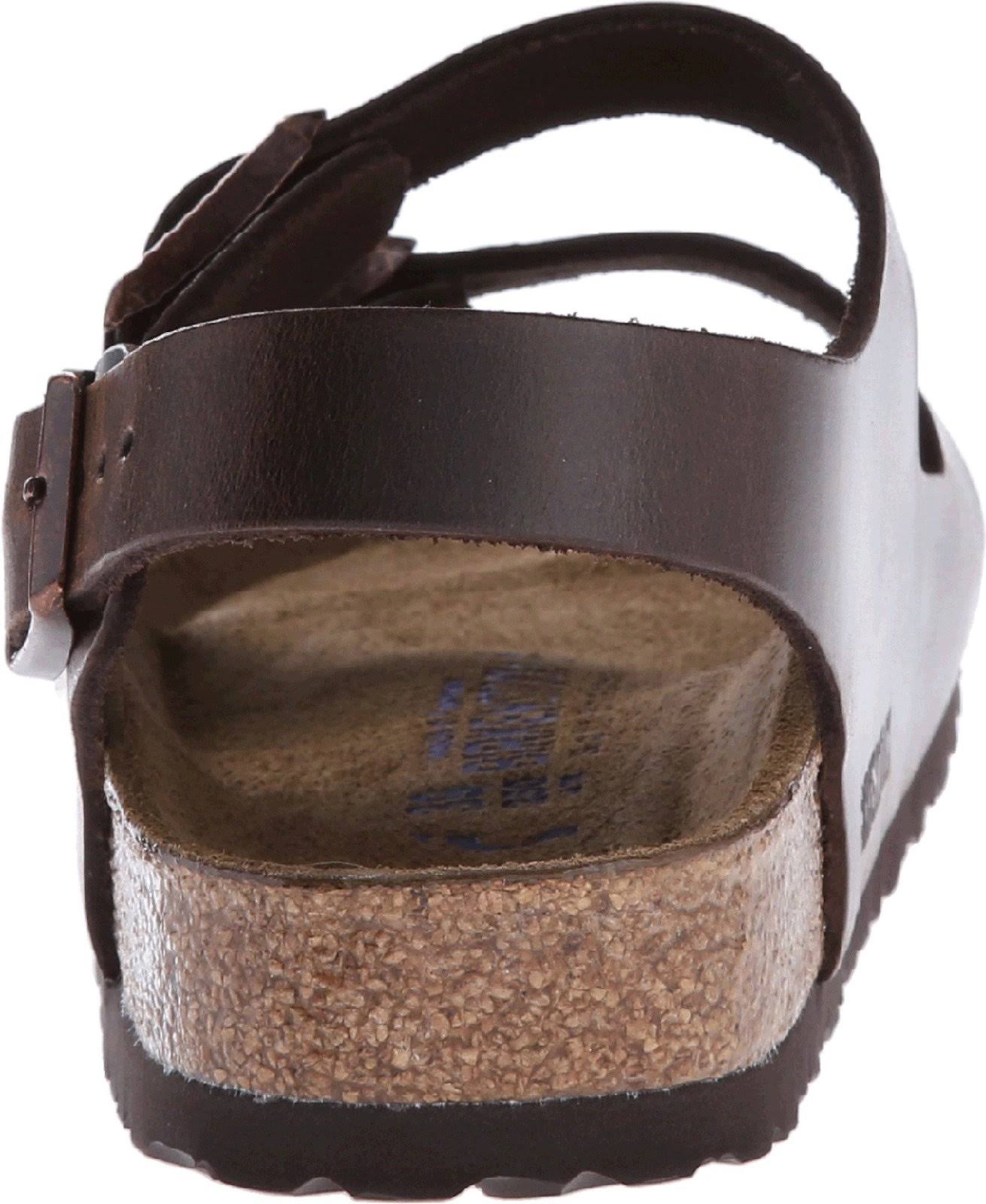 Birkenstock Milano Soft Footbed Sandal - 38 - Brown Amalfi Leather