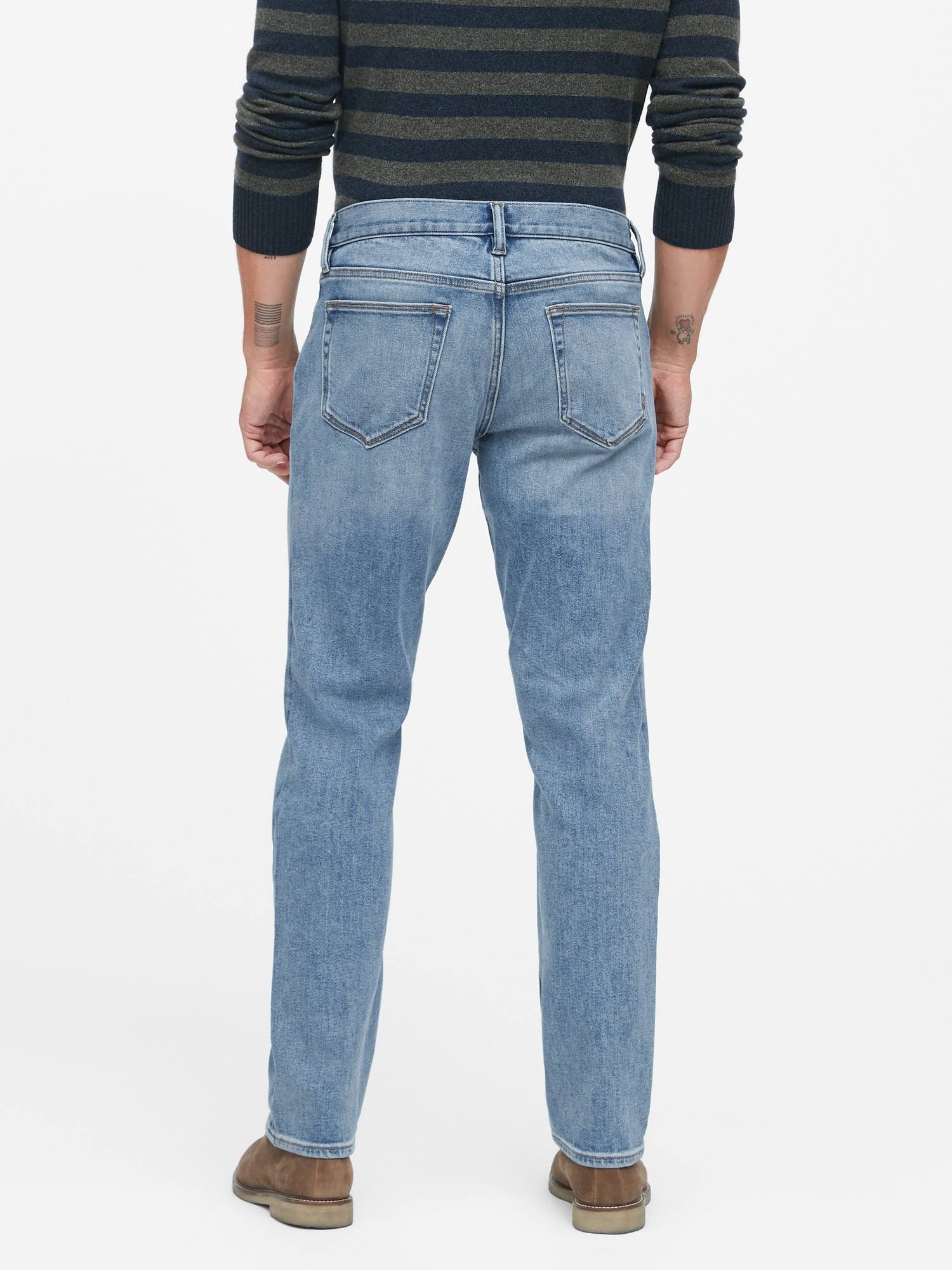 Banana Republic Men's Straight Legacy Jean Light Wash Size 30W 30L