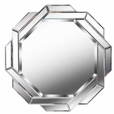 Mcnatt Beveled Accent Mirror Birch LANE? Size: 24x22 x 24x22