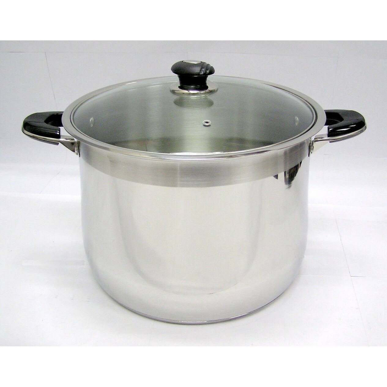 Ballington 30 Quart Stainless Steel Stock Pot with Glass Lid