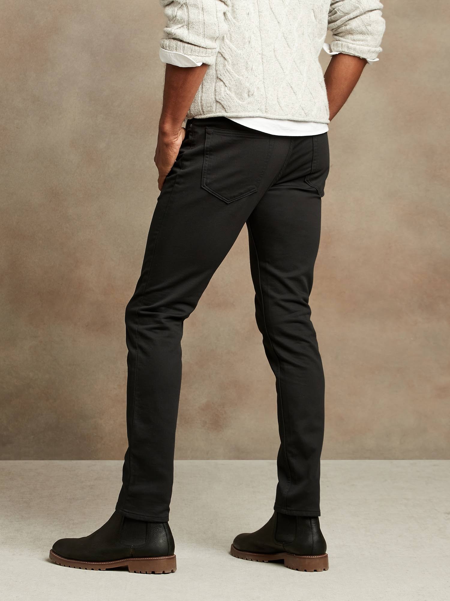 Banana Republic Men's Skinny Traveler Pant Charcoal Gray Size 30W 30L