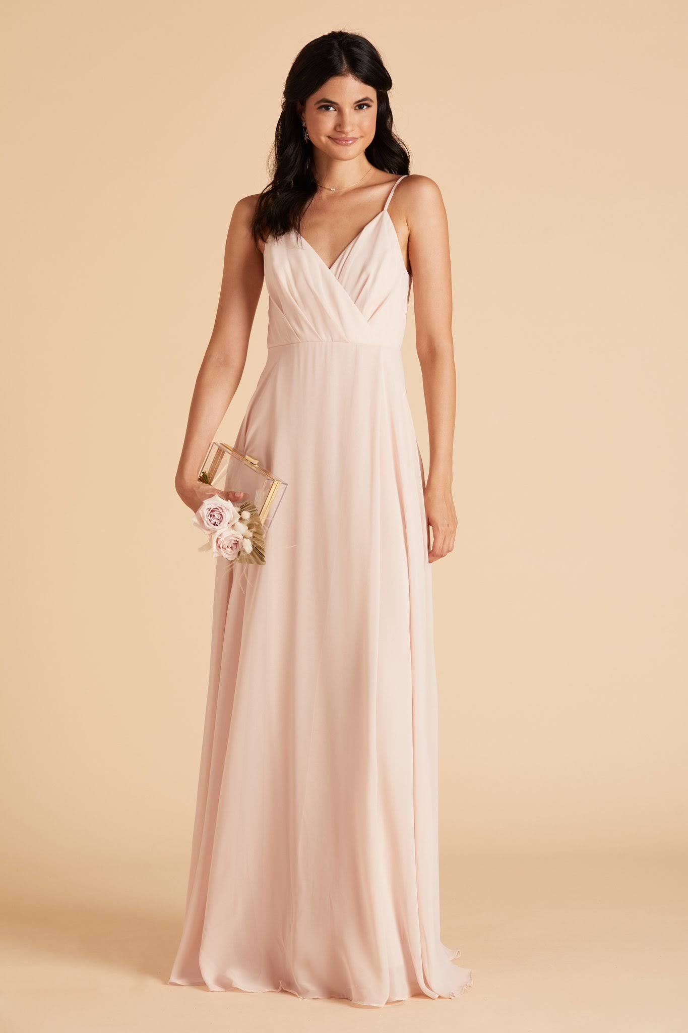 Kaia Chiffon Bridesmaid Dress in Pale Blush XXL / Pale Blush