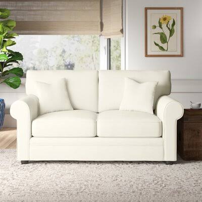 Winsford 67x22 Rolled Arm Loveseat with Reversible Cushions Birch LANE? Body Fabric: Conversation Pearl