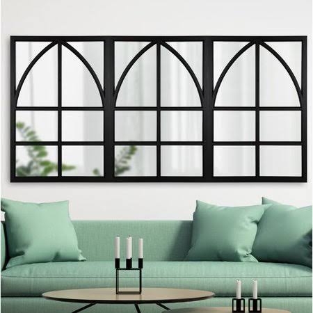 Gracie Oaks Leavens Modern Wood Framed Wall Accent Mirror