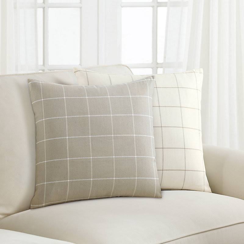 Jones Windowpane Pillow Cover Spa - Ballard Designs