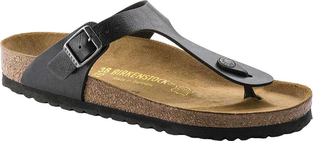 Women's Birkenstock Gizeh Birko-Flor Sandal, Size: 37, Black