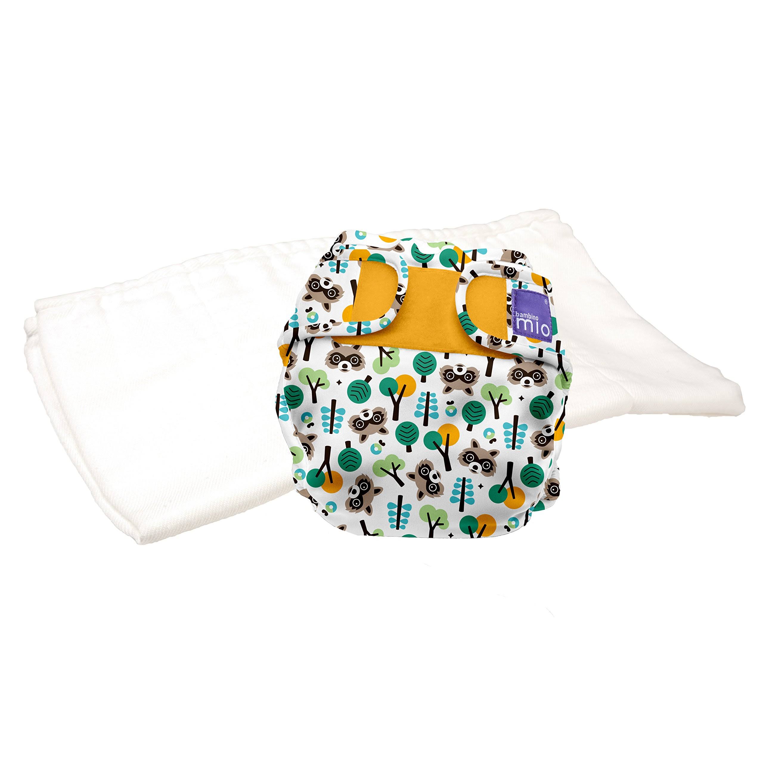 Bambino Mio Miosoft Two-Piece Nappy Trial Pack, Raccoon Retreat Size 2 (9kg+)