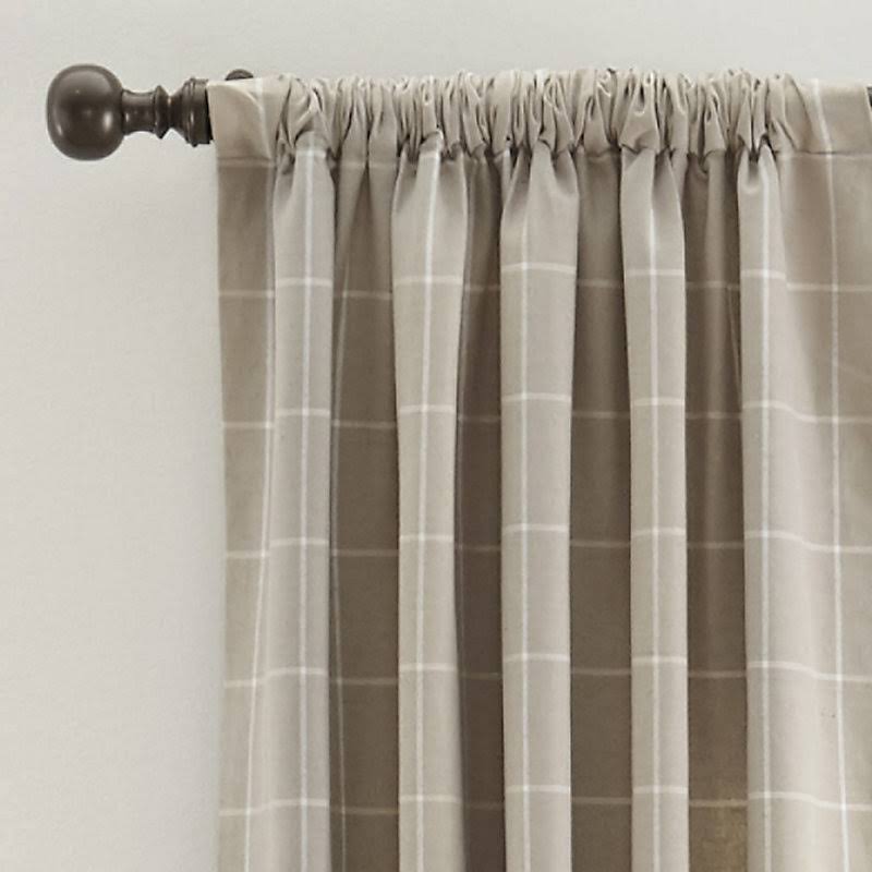 Jones Windowpane Drapery Panel Natural/Ivory 84x22 - Ballard Designs