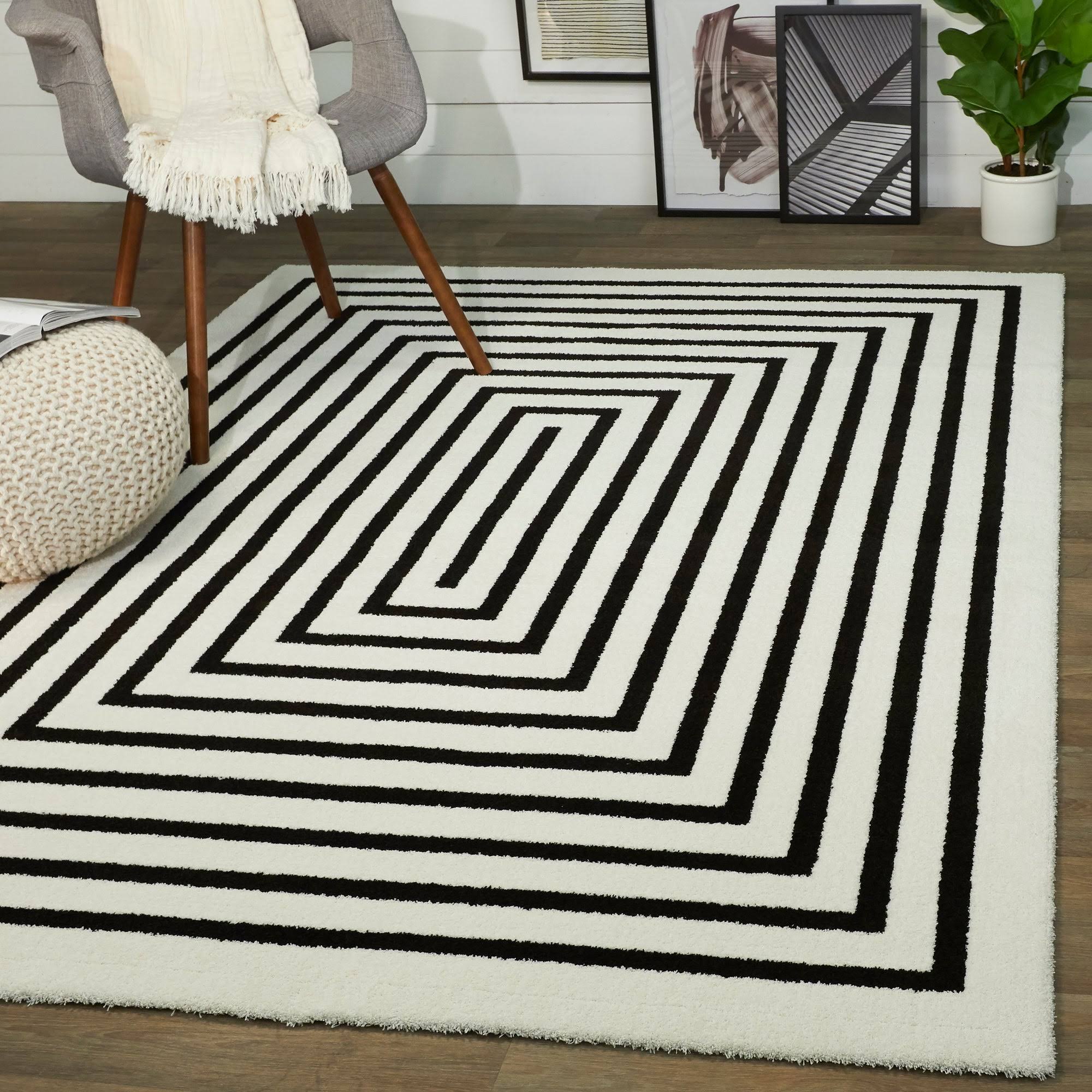 BALTA Burgess White 8 ft. x 10 ft. Contemporary Area Rug