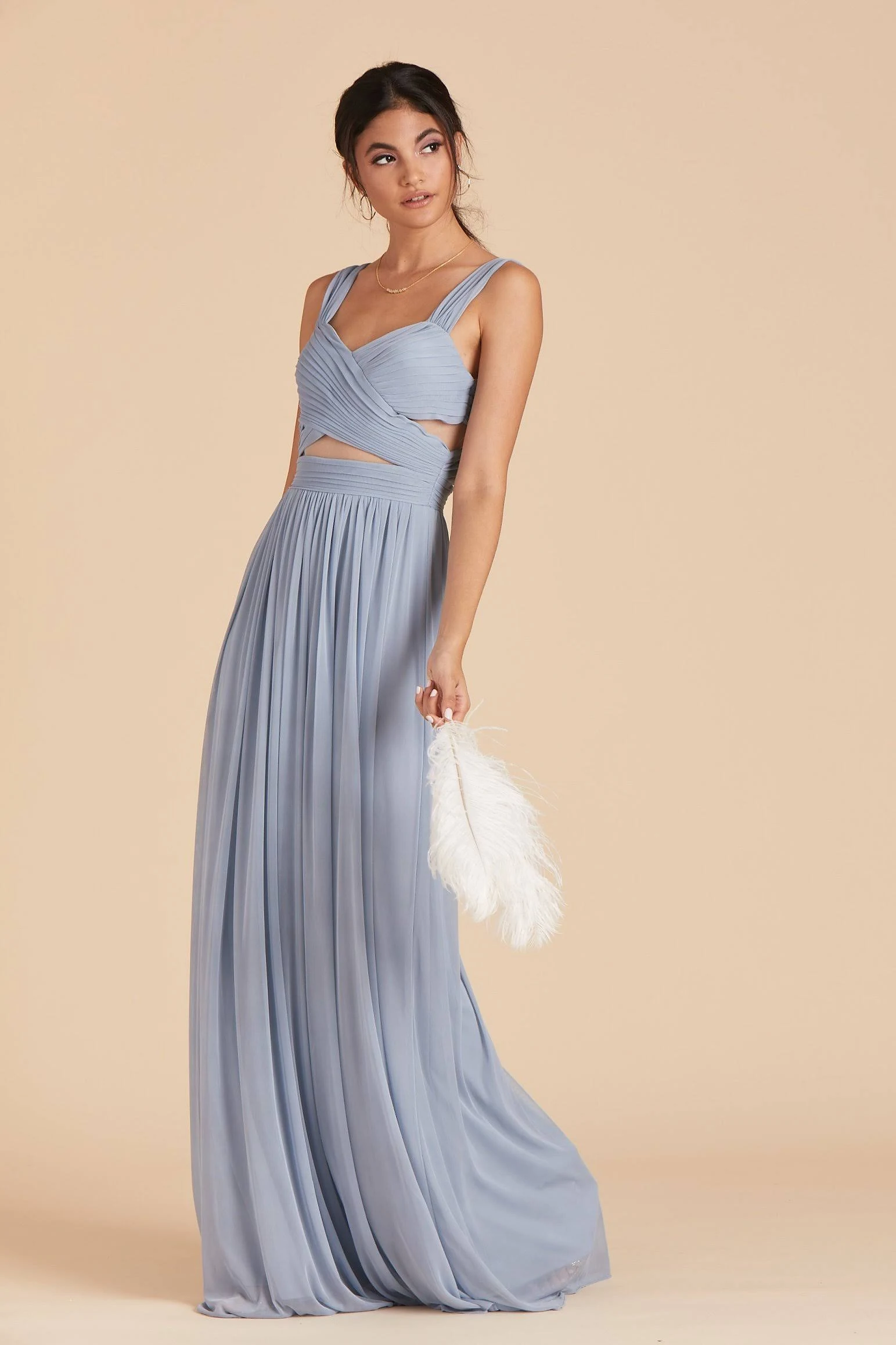 Birdy Grey Elsye Bridesmaid Dress in Dusty Blue M / Dusty Blue