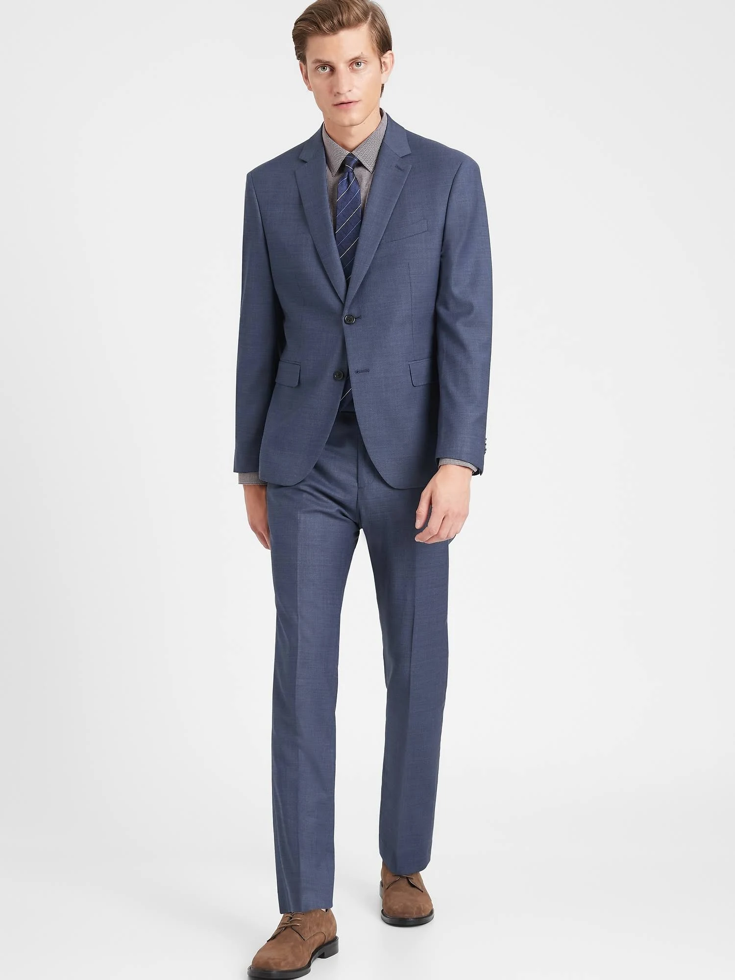 Banana Republic Men's Extra-Slim Italian Wool Suit Pant Comet Blue Tall Size 32W 36L