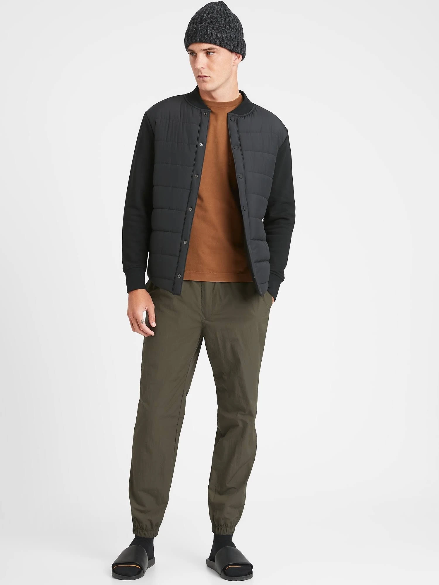 Banana Republic Men's Slim Water-Repellent Jogger Deep Green Tall Size XXL