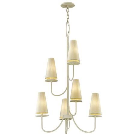 Beyer 6-Light Shaded Chandelier Tiered Chandelier Finish: White