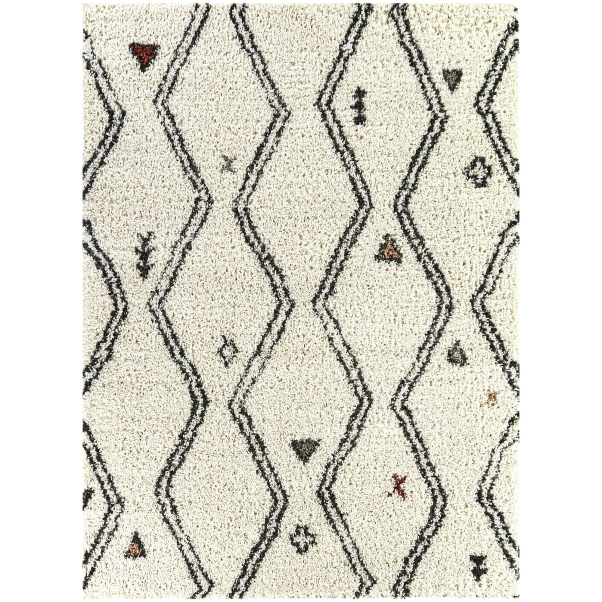 Kallos Tribal Shag Area Rug - 7&10x22 x 10& - Rust