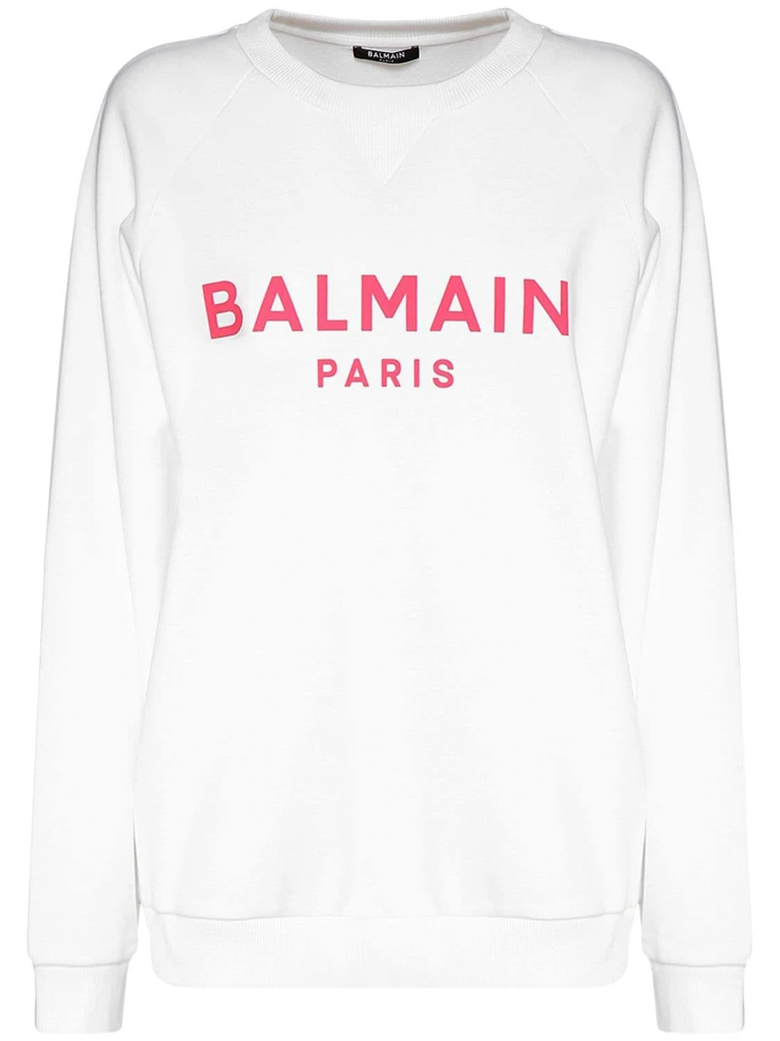 Balmain White & Pink Logo Sweatshirt
