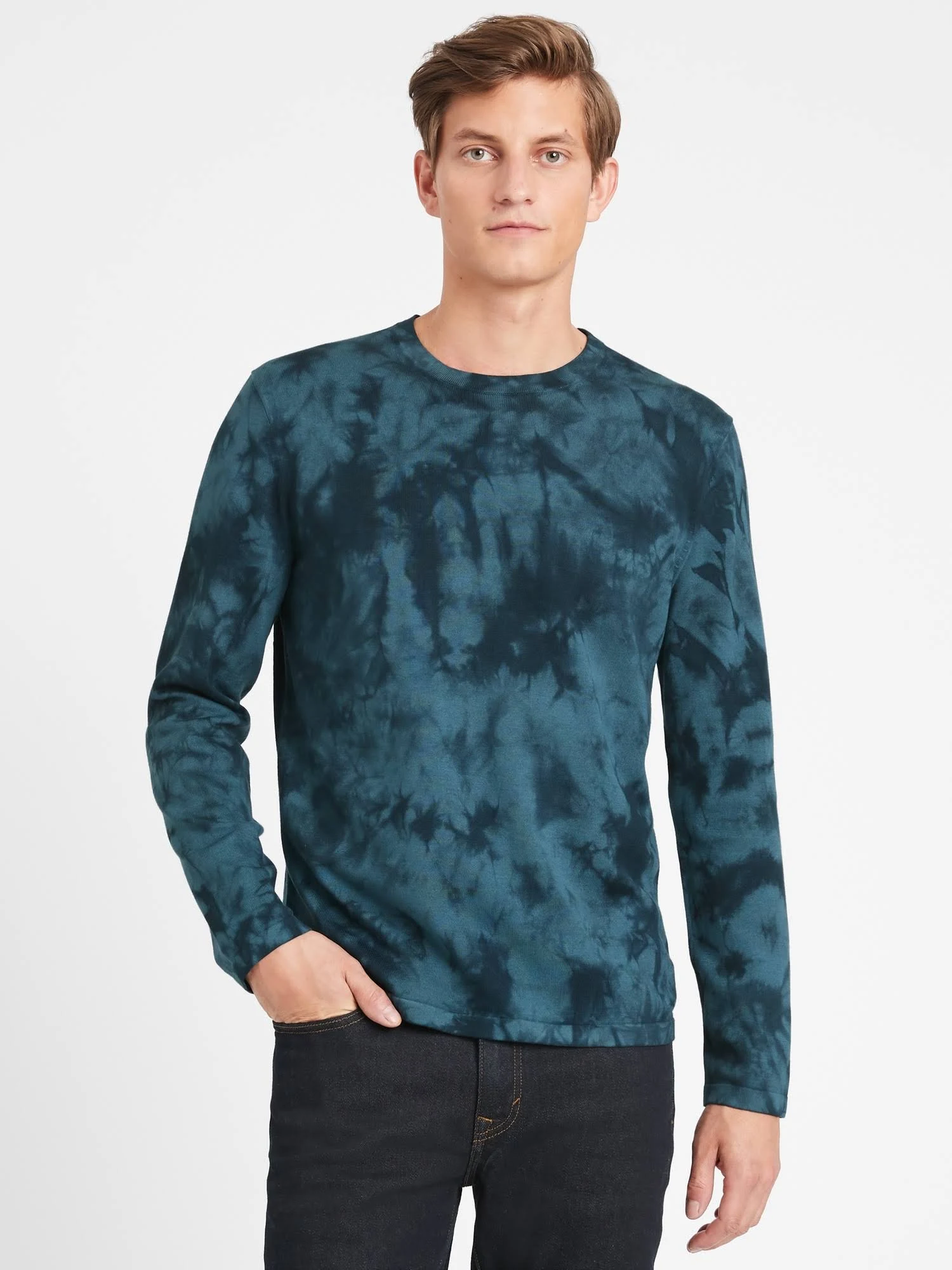 Banana Republic Men's Tie-Dye Sweater True Indigo Tall Size L