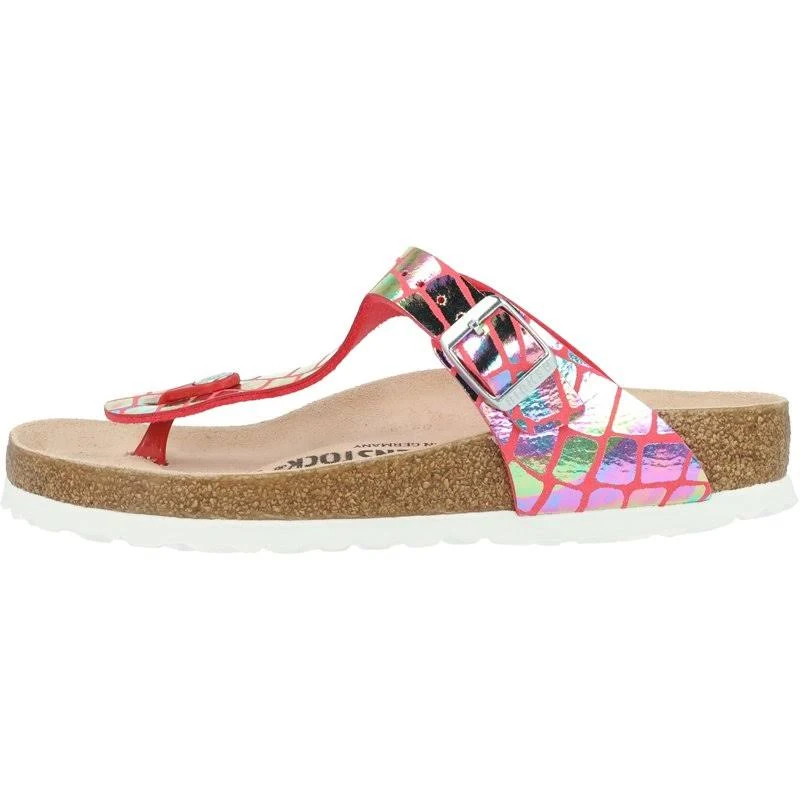Birkenstock Adult Gizeh Pink Microfiber Slides Sandals