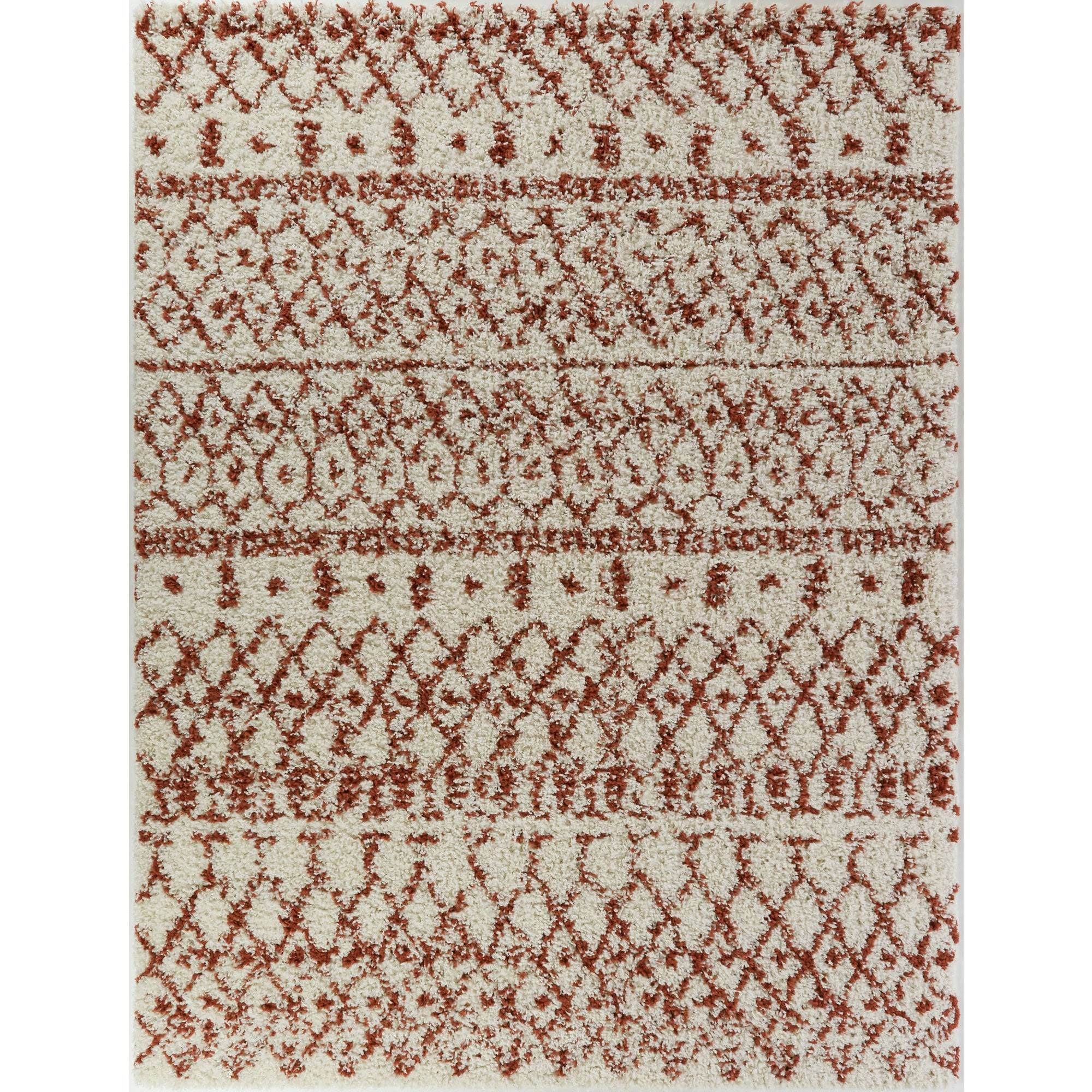 BALTA Dominic Charcoal/Cream 5 ft. x 7 ft. Moroccan Shag Area Rug