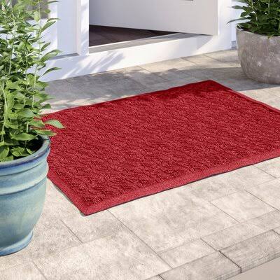 Bartow Non-Slip Outdoor Door Mat Sol 72 Outdoor Color: Red