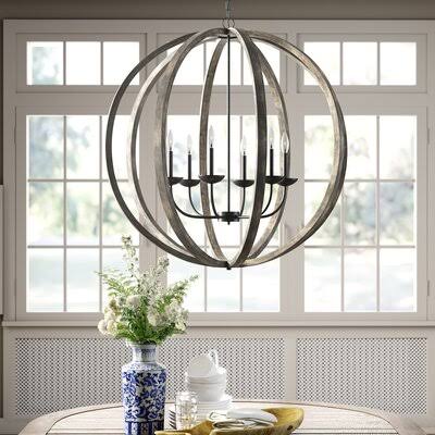 Flavien 6 - Light Unique / Statement Globe Chandelier
