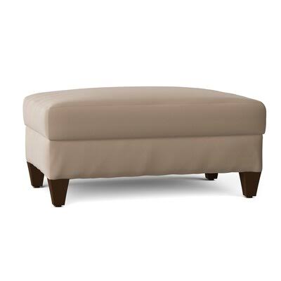 Birch Lane Fairchild 44x22 Rectangle Standard Slipcovered Ottoman Body Fabric: Sunbrella Spectrum Sand