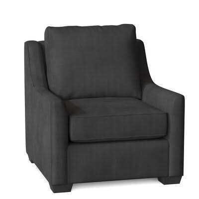Swifton 33x22 Wide Armchair Birch Lane Body Fabric: Microsuede Charcoal