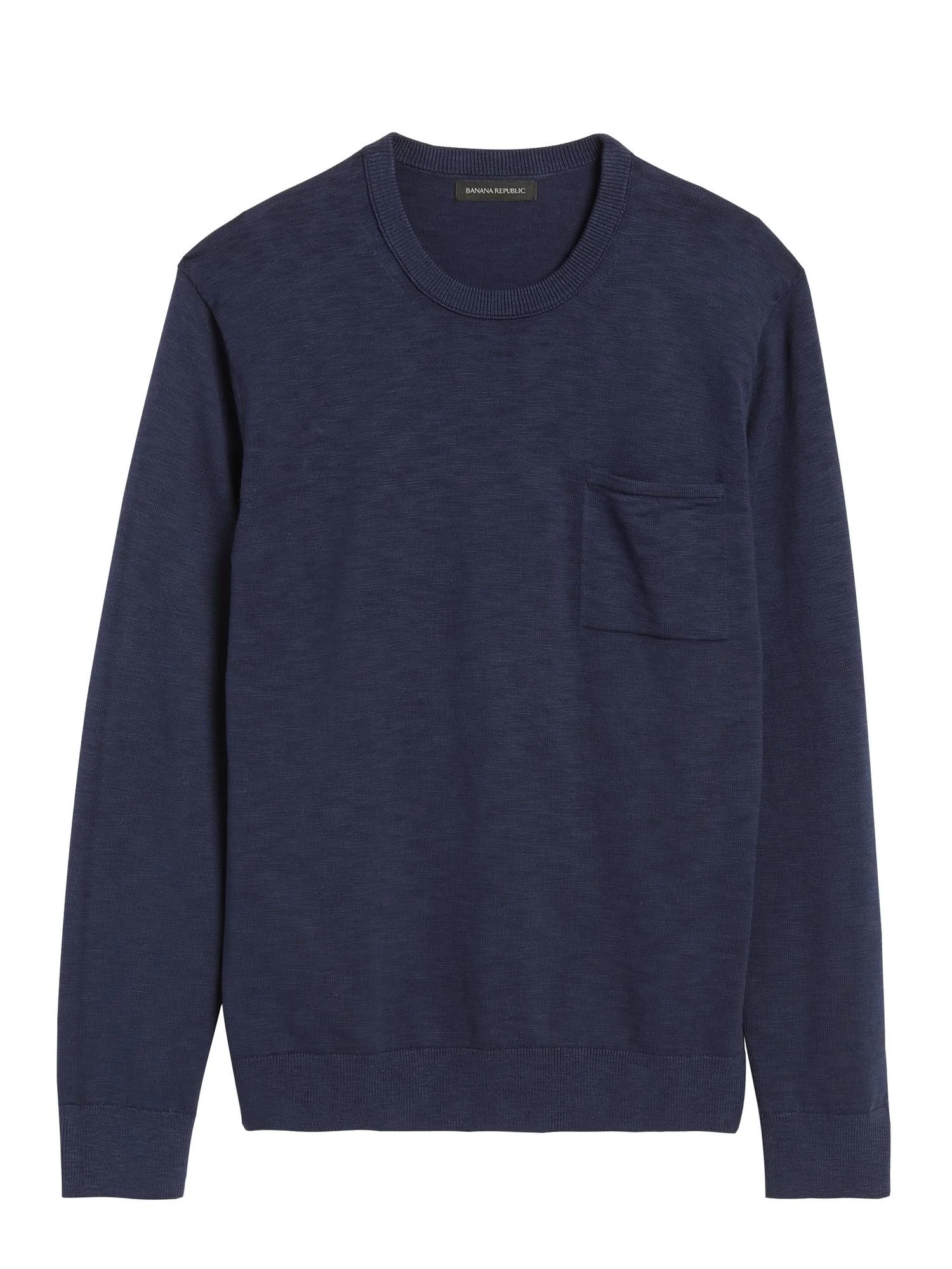 Banana Republic Men's Cotton Crew-Neck Sweater Navy Size S