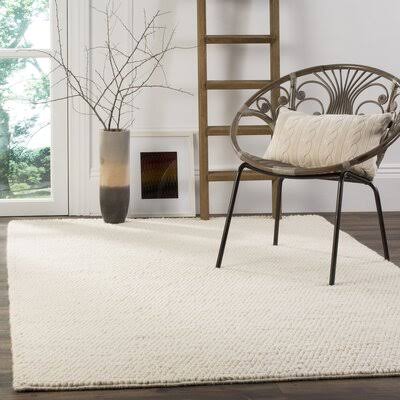 Elle Handmade Flatweave Wool/Cotton Ivory Area Rug Birch LANE? Rug Size: Rectangle 4' x 6'