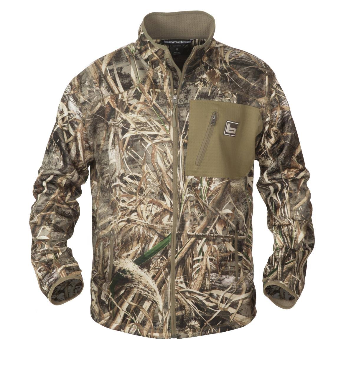 Banded Full Zip Mid Layer Fleece Jacket-MAX5-Medium