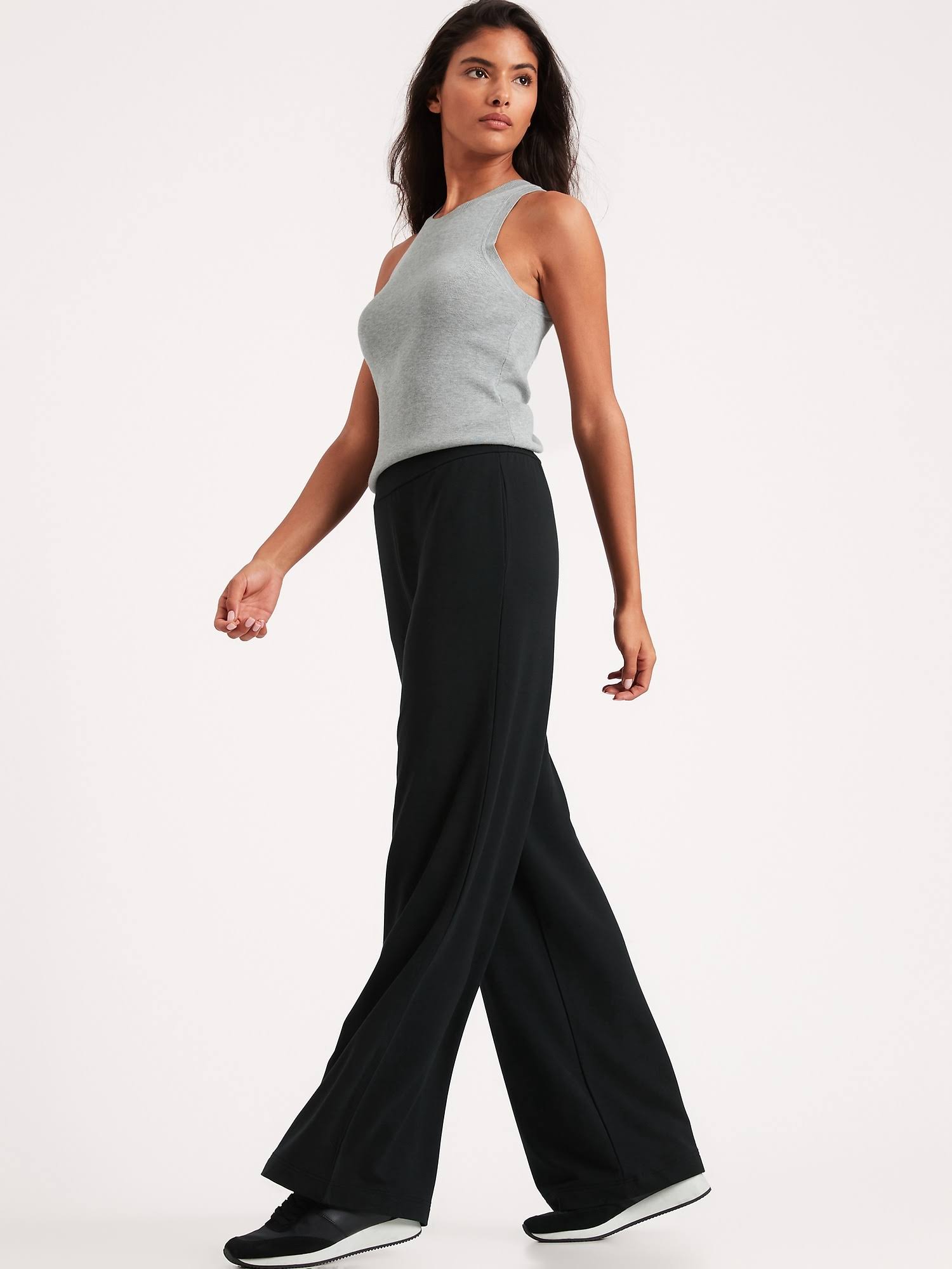 Banana Republic Women's Baby Terry Wide-Leg Lounge Pant Black Size Xs