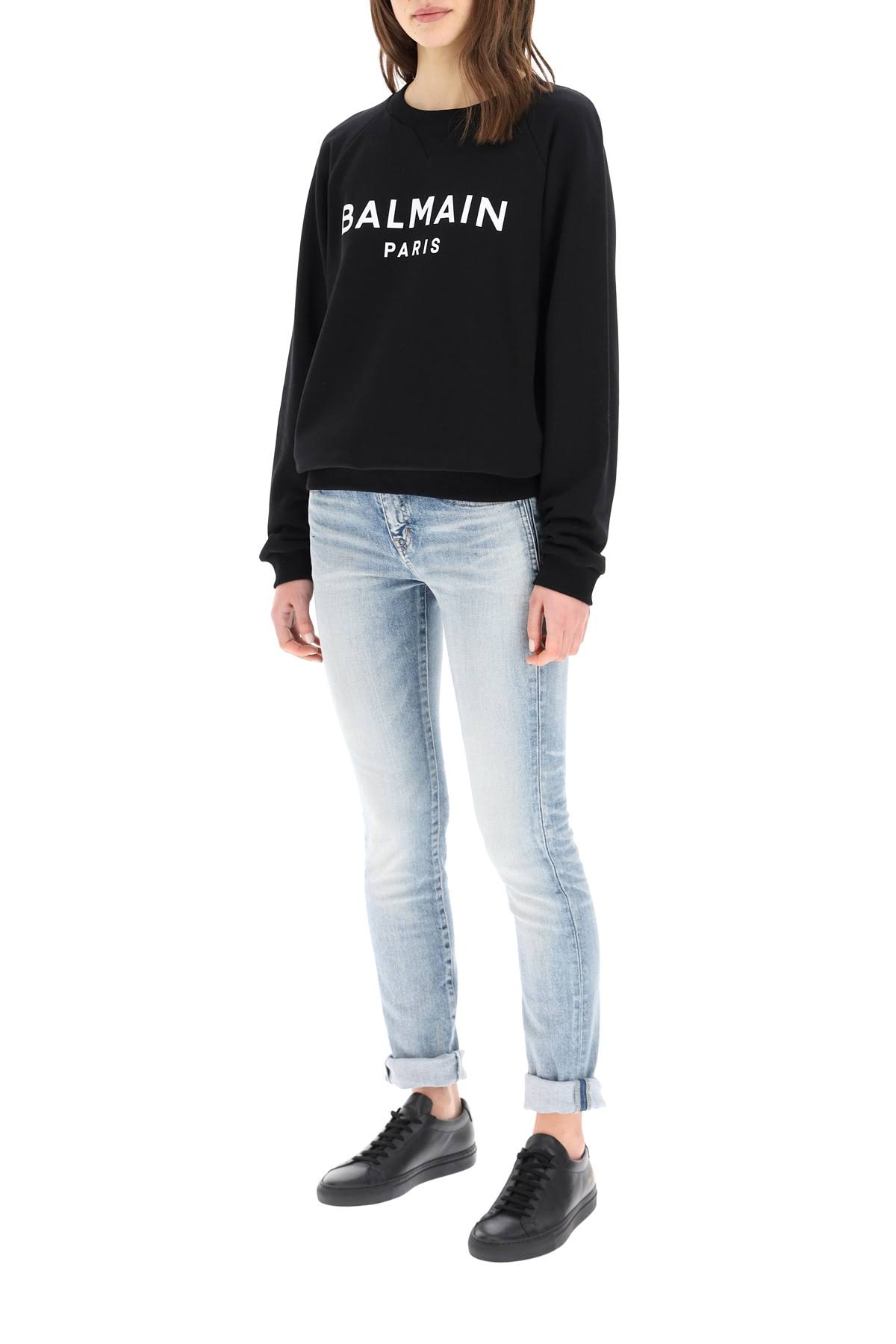 Balmain Black & White Logo Sweatshirt