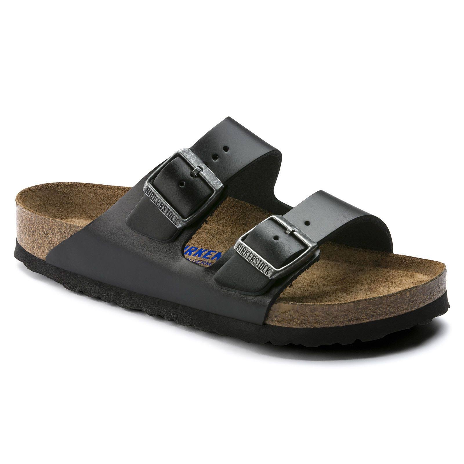 Birkenstock Arizona Soft Footbed - Leather Black Amalfi / 37 / Narrow