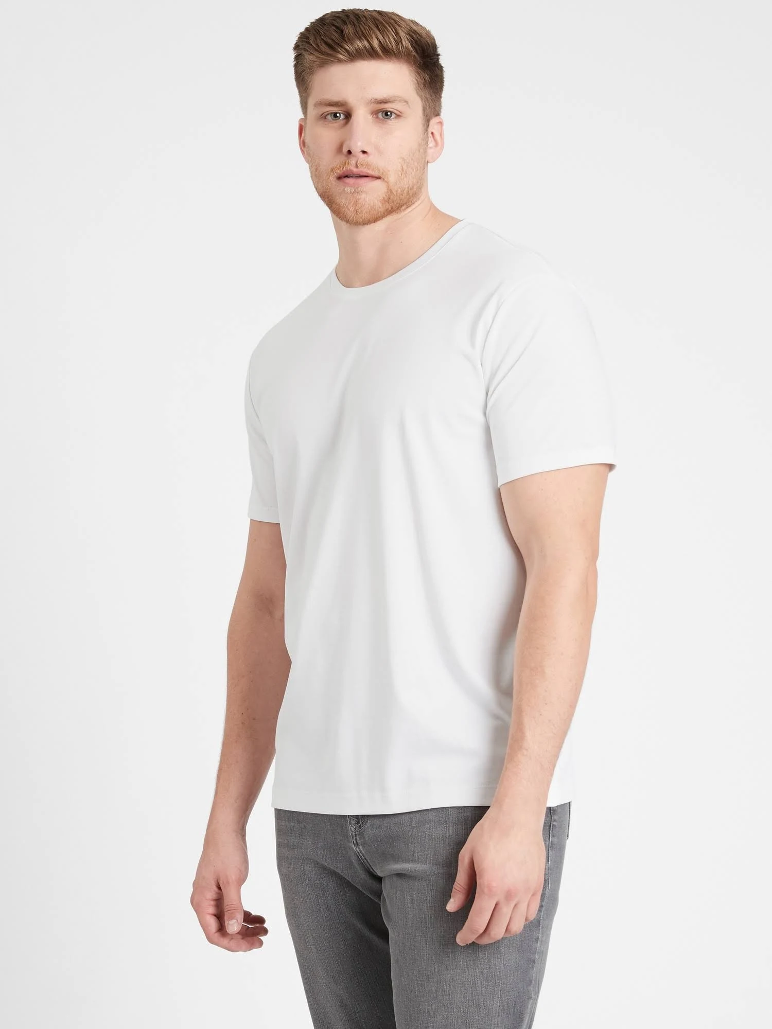 Banana Republic Men's Luxury-Touch Crew-Neck T-Shirt White Tall Size XXL