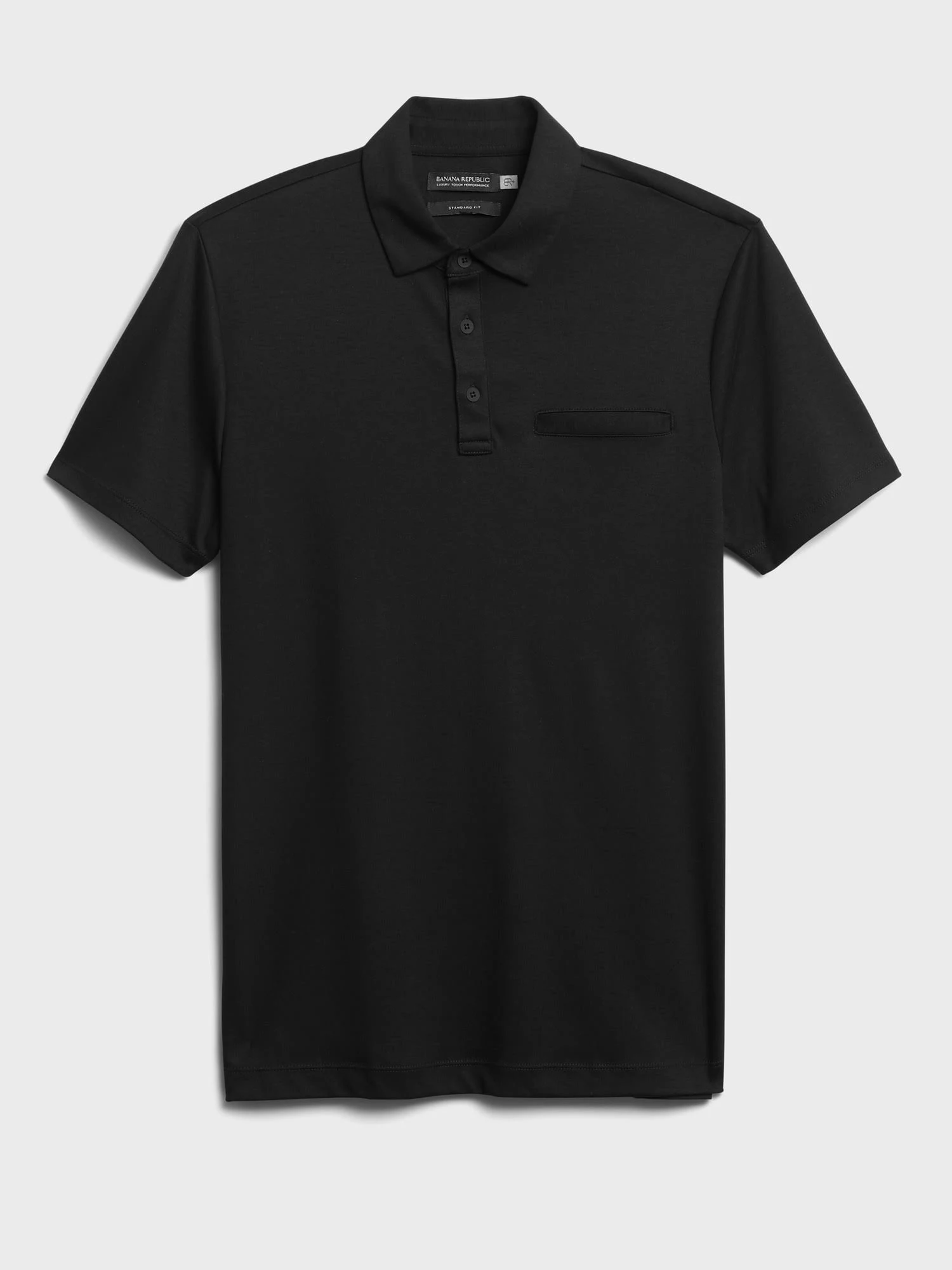 Banana Republic Men's Luxury-Touch Performance Golf Polo Shirt Black Size XL