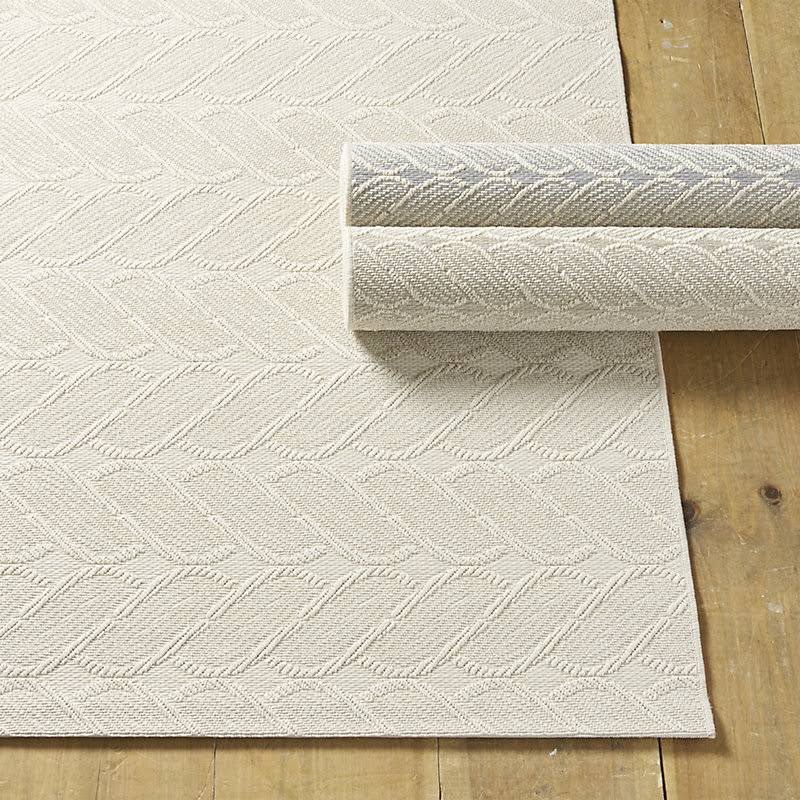 Cable Knit Performance Rug Ivory 2&6x22 x 4&11x22 - Ballard Designs