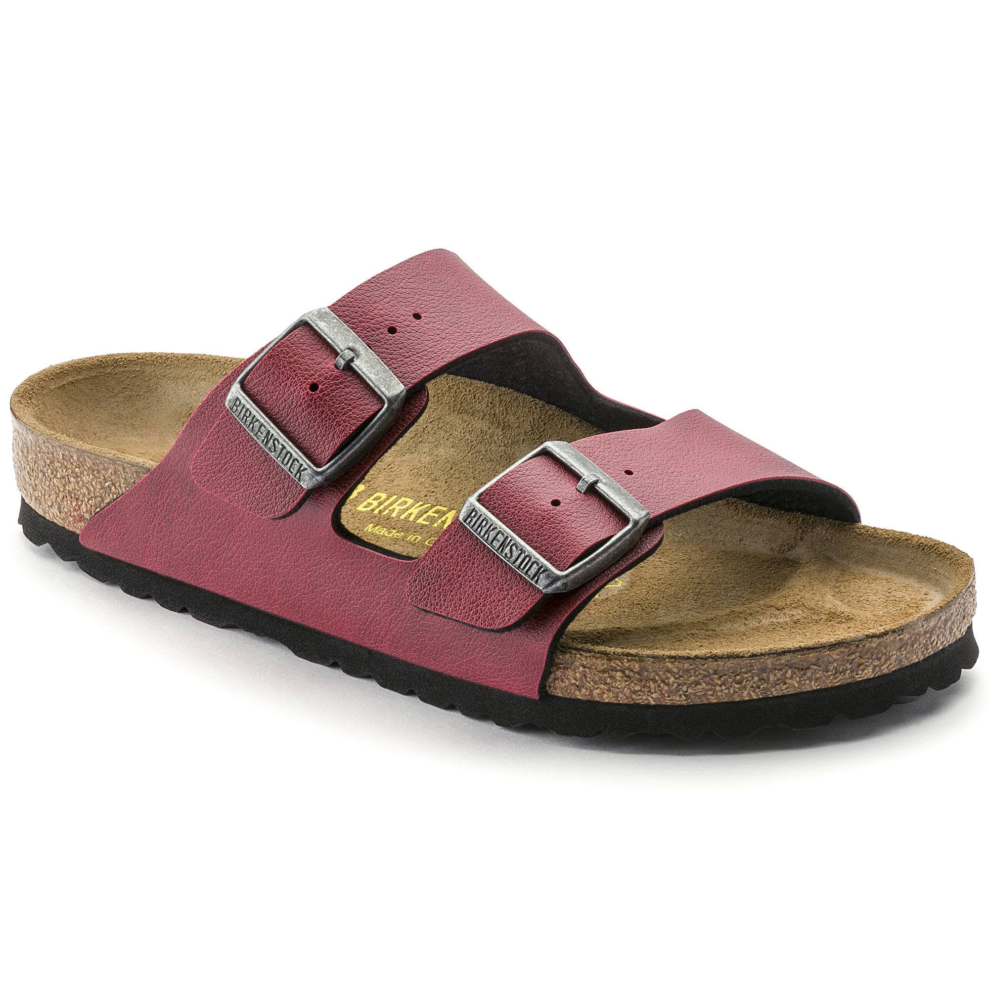 Birkenstock Arizona Narrow Fit - Pull Up Bordeaux 1000176 Size: 38 EU