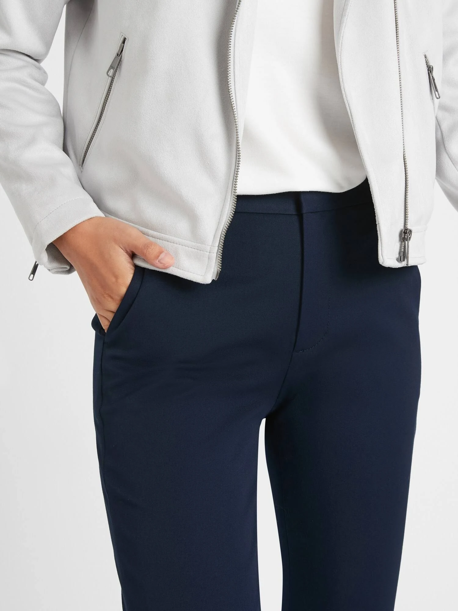 Women's High Rise Slim Ankle Bi-Stretch Pant Navy