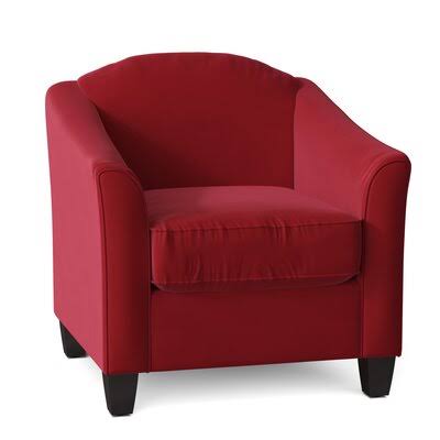 Birkett Armchair Body Fabric: Bayou Flame, Leg Color: Black Walnut