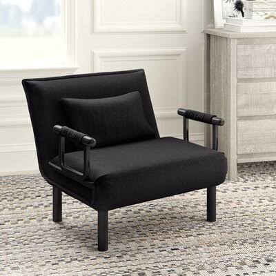 Springdale Convertible Chair Greyleigh Teen Upholstery Color: Black
